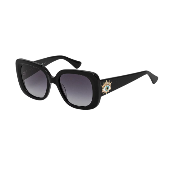 Black Evil Eye Oversized Sunglasses