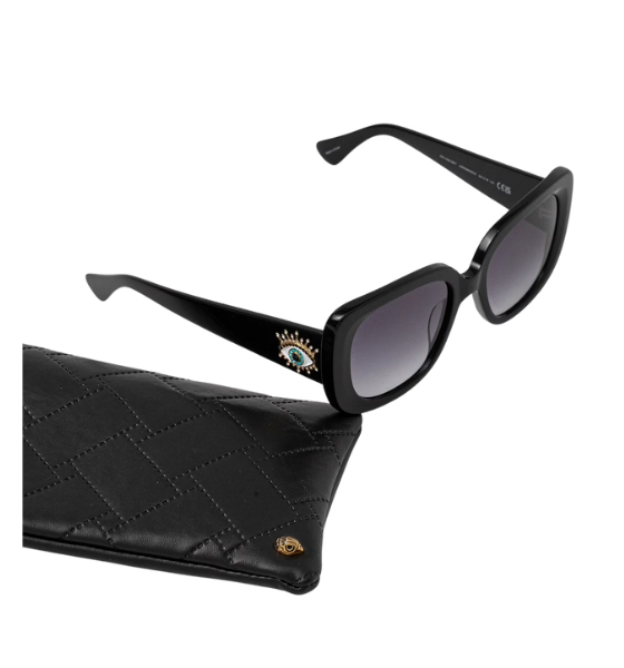 Black Evil Eye Oversized Sunglasses