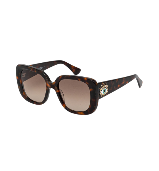 Brown Evil Eye Oversized Sunglasses