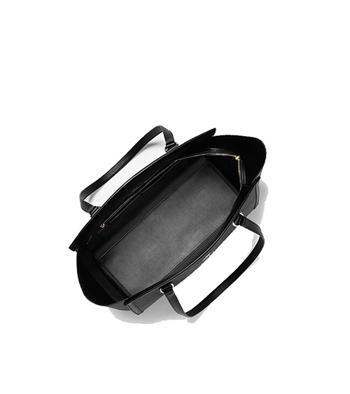 Large Brown Logo Black Tote