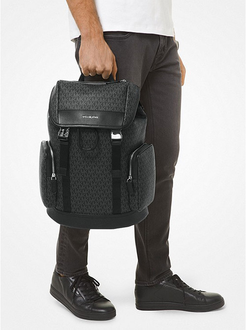 City Black Logo Backpack