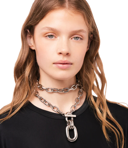 Silver XL Link Pendant Sautoir