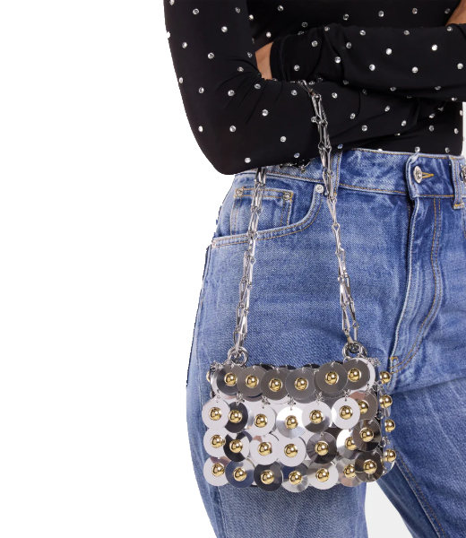 Silver Gold Sac a Main Evening Bag