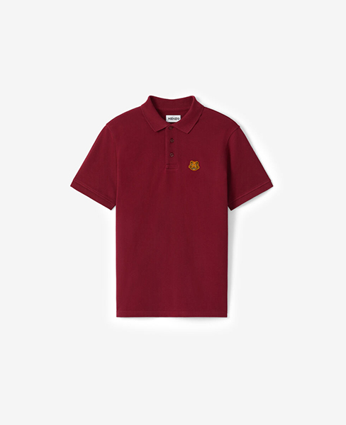 KENZO MAGENTA TIGER CREST POLO