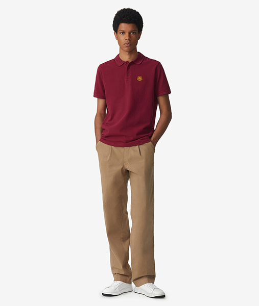 KENZO MAGENTA TIGER CREST POLO