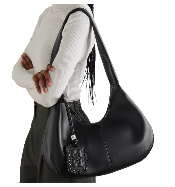 Black Ganni Bou BagHobo Medium