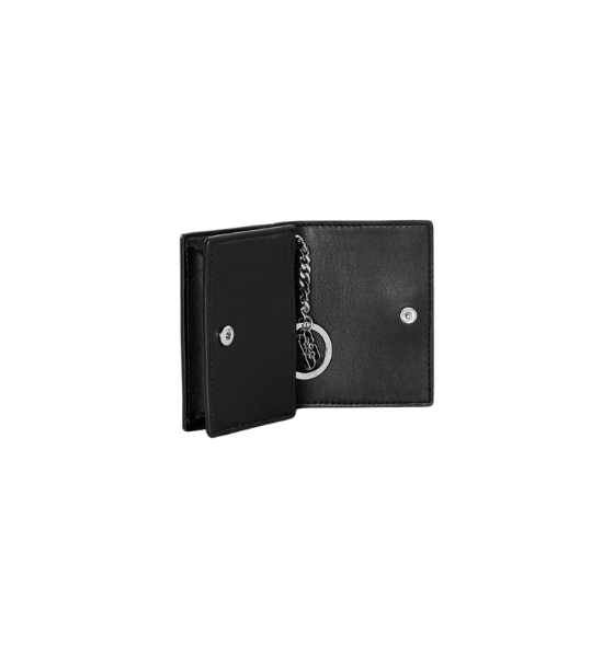 Black Ganni Bou card Holder With Flap Animals