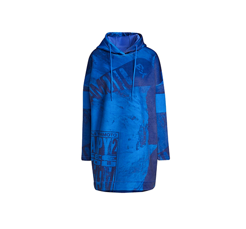 Blue Velvet Space Allover Hoodie Dress