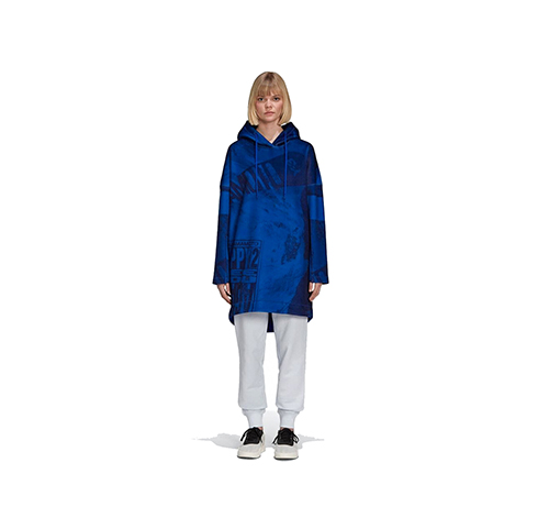 Blue Velvet Space Allover Hoodie Dress