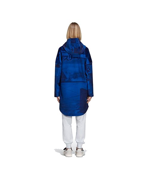 Blue Velvet Space Allover Hoodie Dress