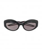 BALENCIAGA EYEWEAR HYBRID OVAL FRAME SUNGLASSES
