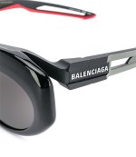 BALENCIAGA EYEWEAR HYBRID OVAL FRAME SUNGLASSES