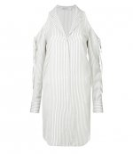 ALEXANDER WANG DRAPEY STRIPE SHIRTING GOLD SHOULDER US SHIRT