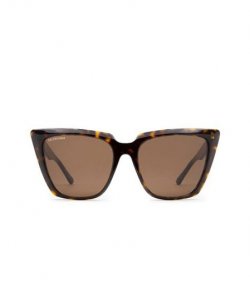BALENCIAGA EYEWEAR TORTOISESHELL CAT-EYE FRAME SUNGLASSES