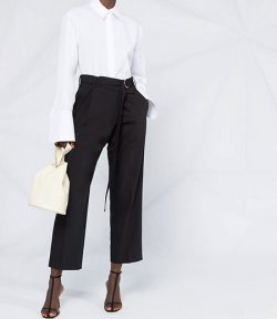 HELMUT LANG CROP WRAP PANT.TELA