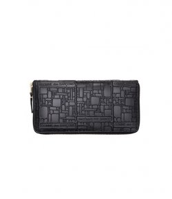 Black Embossed Logotype Wallet