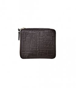 Black Embossed Logotype Wallet