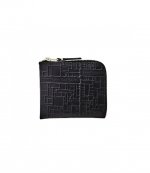Black Embossed Logotype Wallet