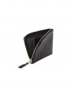 Black Embossed Logotype Wallet