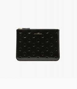 Black Polka Dots Embossed Wallet