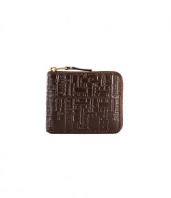 Brown Embossed Logotype Wallet