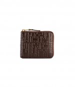 Brown Embossed Logotype Wallet