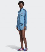 ADIDAS X LOTTA VOLKOVA LT BLUE ZIP SHORTS