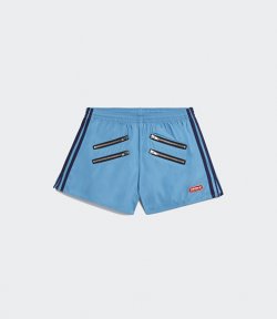 ADIDAS X LOTTA VOLKOVA LT BLUE ZIP SHORTS