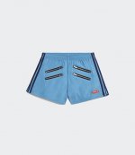 ADIDAS X LOTTA VOLKOVA LT BLUE ZIP SHORTS