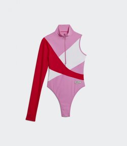ADIDAS X LOTTA VOLKOVA PINK/RED/WHITE SWIMWEAR ONE SLEEVE SWIM
