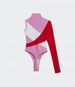 ADIDAS X LOTTA VOLKOVA PINK/RED/WHITE SWIMWEAR ONE SLEEVE SWIM