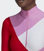ADIDAS X LOTTA VOLKOVA PINK/RED/WHITE SWIMWEAR ONE SLEEVE SWIM