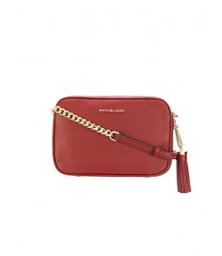 Jet Set Red Leather Crossbody Bag