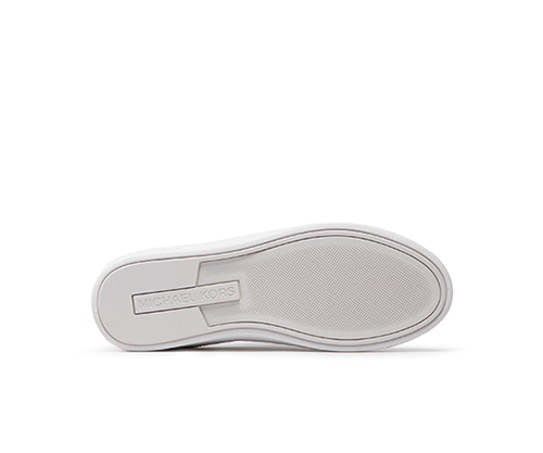 Keaton White Brown Logo Lace Up