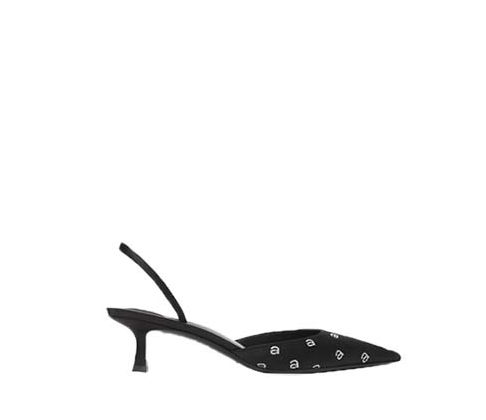 Delphine 65 Slingback Mule In Crystal Satin