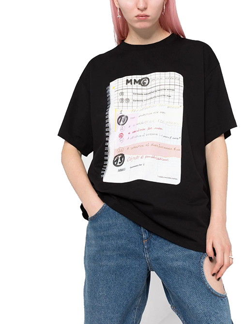 Printed Black T-Shirt