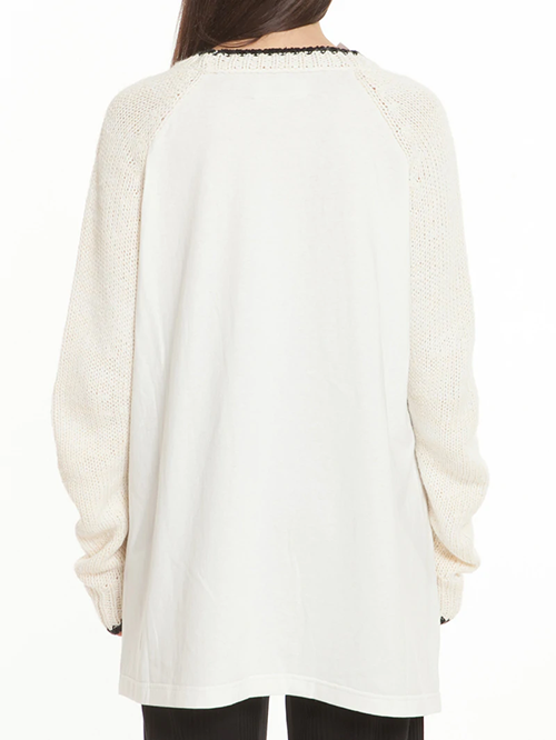 Oversized Ivory Knitted Sweater