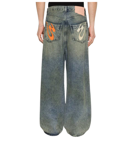 Fat Angelo Green Denim Pants