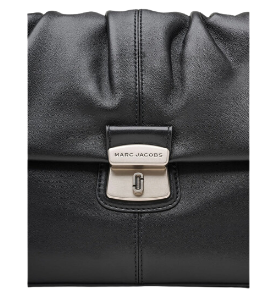 Black Leather The Cristina Messenger Bag