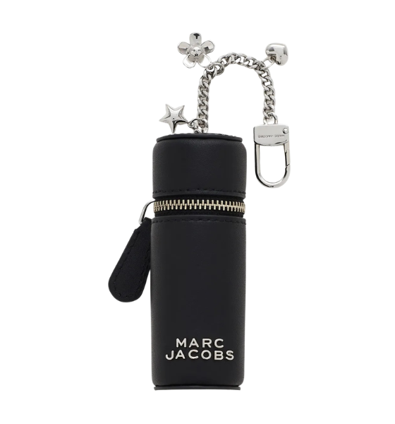 Black Leather The Lipstick Everyday Logo Case Charm
