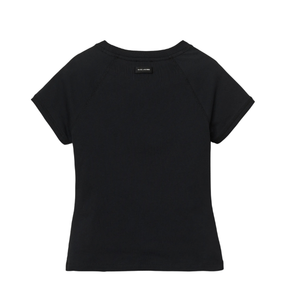 Black/Red Marc Jacobs Kiss Lips Logo Shrunken Tee
