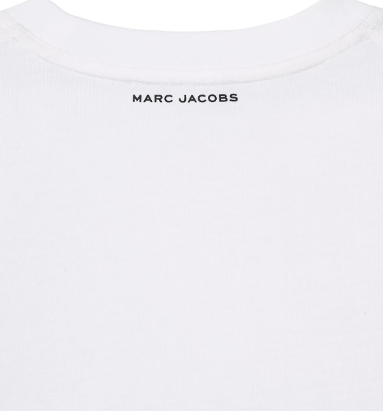 White/Black Ribbon Logo Box Tee