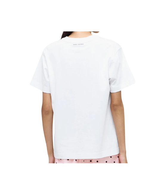 White/Black Ribbon Logo Box Tee