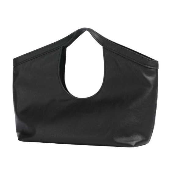 Black Haddie Leather Large Tote Bag