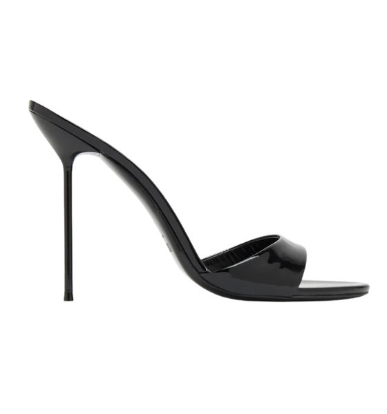 Black Patent Leather Lidia Mule