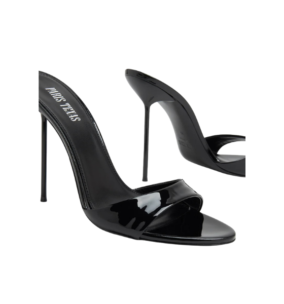 Black Patent Leather Lidia Mule