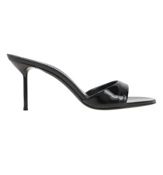 Black Patent Leather Lidia Mule 70