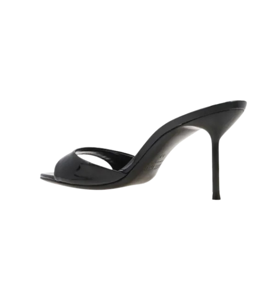 Black Patent Leather Lidia Mule 70