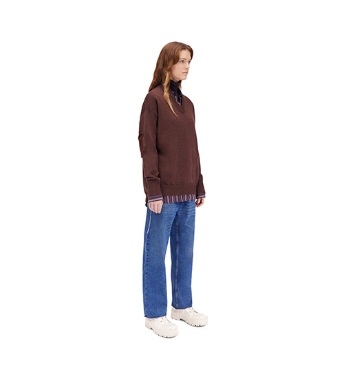Brown Logo Pullover