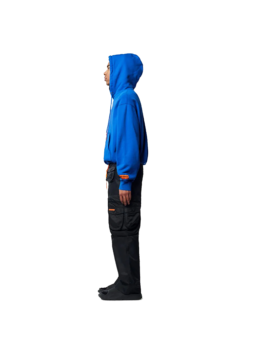 Heron Censored Hoodie Blue Navy Blue
